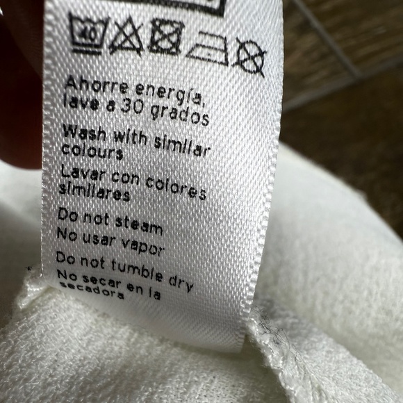 TopShop Pocket Shift Dress, V-Neck, White, Size 4, Polyester, Summer - Picture 10 of 13